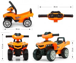 Milly Mally Monster Quad pojazd pomarańczowy
