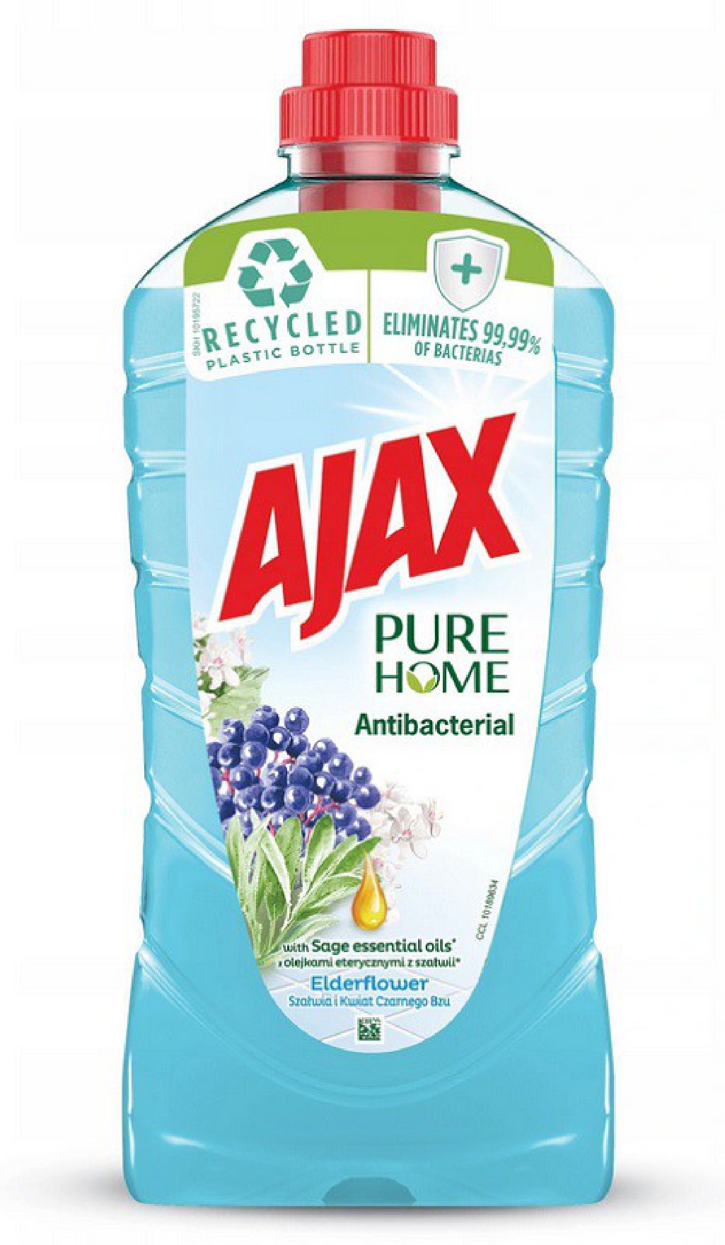 Płyn antybakteryjny Ajax Pure Home szałwia i kwiat czarnego bzu 1L