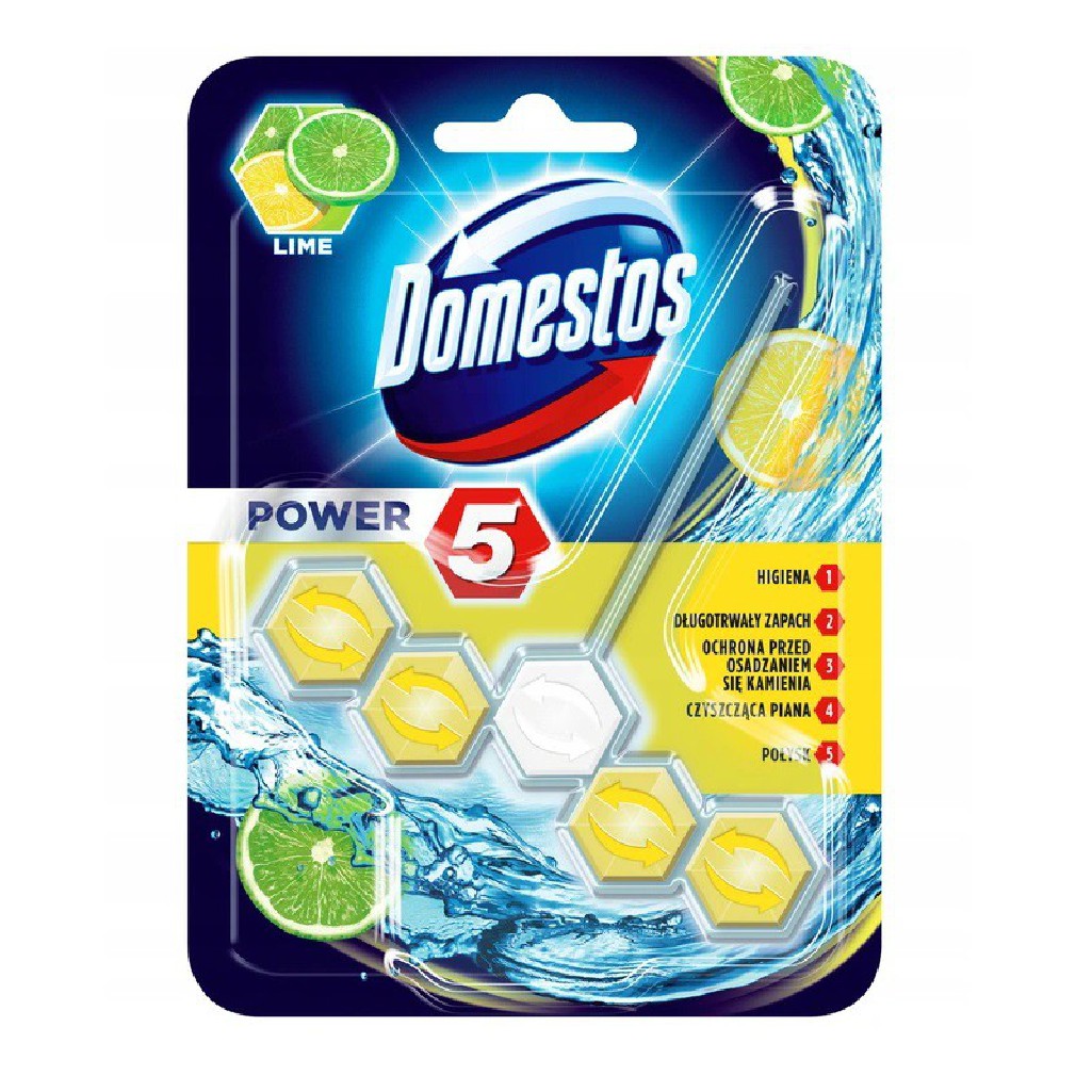 Domestos Power 5 Kostka toaletowa 55 g Lime