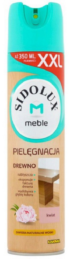 Sidolux Piana spray do mebli 350 ml Kwiat