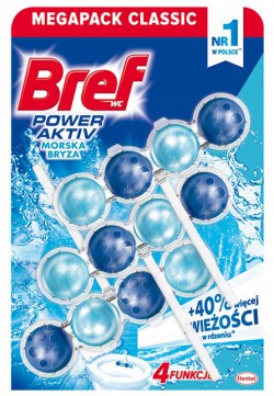 Bref Power Activ Zawieszka do toalet 3x50g Morski