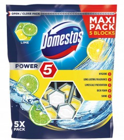 Domestos Power 5 Kostka toaletowa 5x55 g Lime