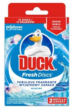 Duck Fresh Discs Żelowe krążki do toalety zapas 12 krążków Marine