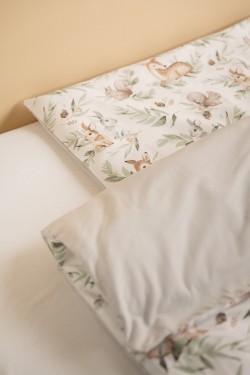 SENSILLO Pościel dziecięca do łóżeczka komplet 100x135 cm Sarenki