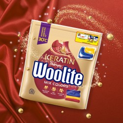Woolite Mix Colors z keratyną Kapsułki do kolorowych tkanin 33 sztuki