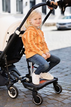 Lascal BuggyBoard Maxi dostawka + siedzisko saddle czarno szare
