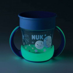 NUK Kubek niekapek Magic Cup z uchwytami 160ml 6m+  świeci w ciemności niebieski