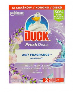 Duck Fresh Discs Żelowe krążki do toalety zapas 12 krążków Lawenda