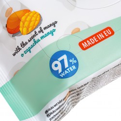 Akuku nawilżany papier toaletowy Mango 50szt A0030