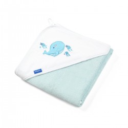 BabyOno Ręcznik z kapturkiem NATURAL BAMBOO 85x85cm niebieski