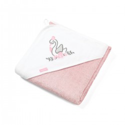 BabyOno Ręcznik z kapturkiem NATURAL BAMBOO 85x85cm różowy