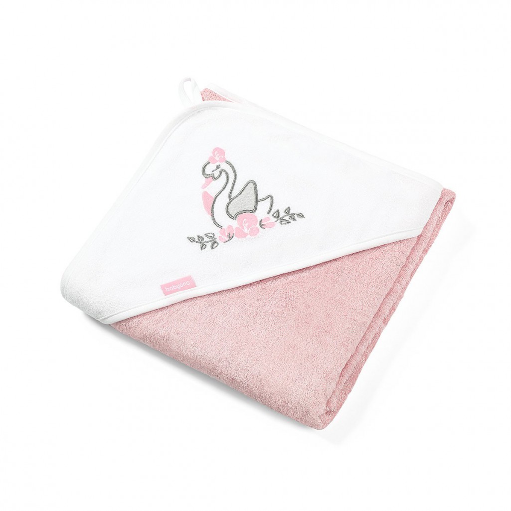 BabyOno Ręcznik z kapturkiem NATURAL BAMBOO 85x85cm różowy