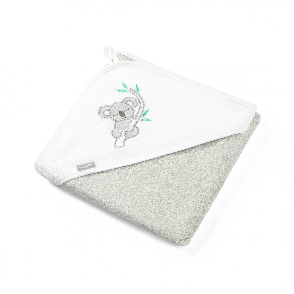 BabyOno Ręcznik z kapturkiem NATURAL BAMBOO 85x85cm szary