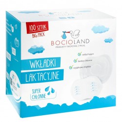 Bocioland Wkładki Laktacyjne Superabsorbent, Big Pack 100 szt.