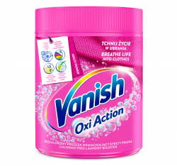 Vanish Oxi Action Odplamiacz do tkanin kolorowych i białych Pink x1, White x1