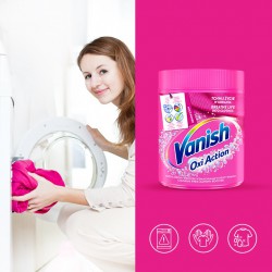 Vanish Oxi Action Pink odplamiacz do tkanin kolorowych i białych 470 g x2