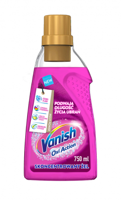 Vanish Oxi Action Odplamiacz do tkanin w żelu Pink 750ml x2, White 750 ml x2