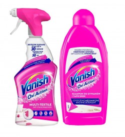 Vanish szampon pranie mechaniczne 500 ml + spray 500 ml do dywanów i tapicerek