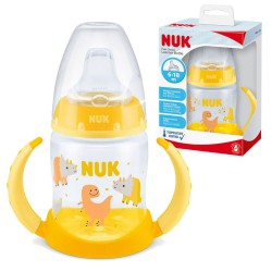 NUK First Choice Butelka niekapek z uchwytami i czujnikiem ciepła 150ml żółta