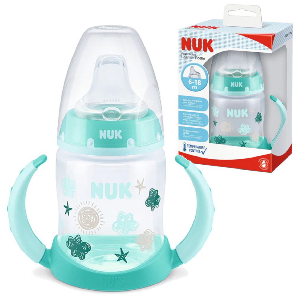 NUK First Choice Butelka niekapek z uchwytami i czujnikiem ciepła 150ml