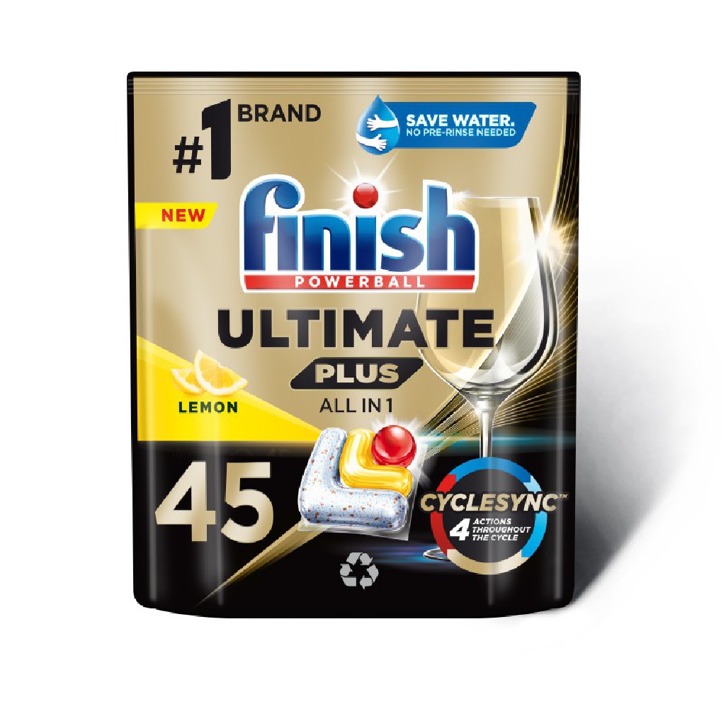 Finish Ultimate Plus Kapsułki do zmywarki 45 szt Lemon