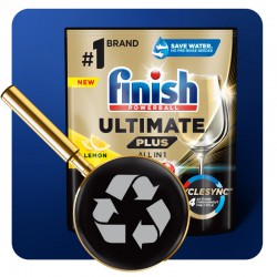 Finish Ultimate Plus Kapsułki do zmywarki 45 szt Lemon