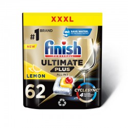 Finish Ultimate Plus Kapsułki do zmywarki 62 szt Lemon