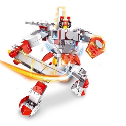 Alleblox klocki konstrukcyjne RobotUnion Superrobot czerwony 3w1