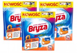 Bryza 5w1 Easy Ironing kapsułki do prania tkanin kolorowych 38 szt. x3