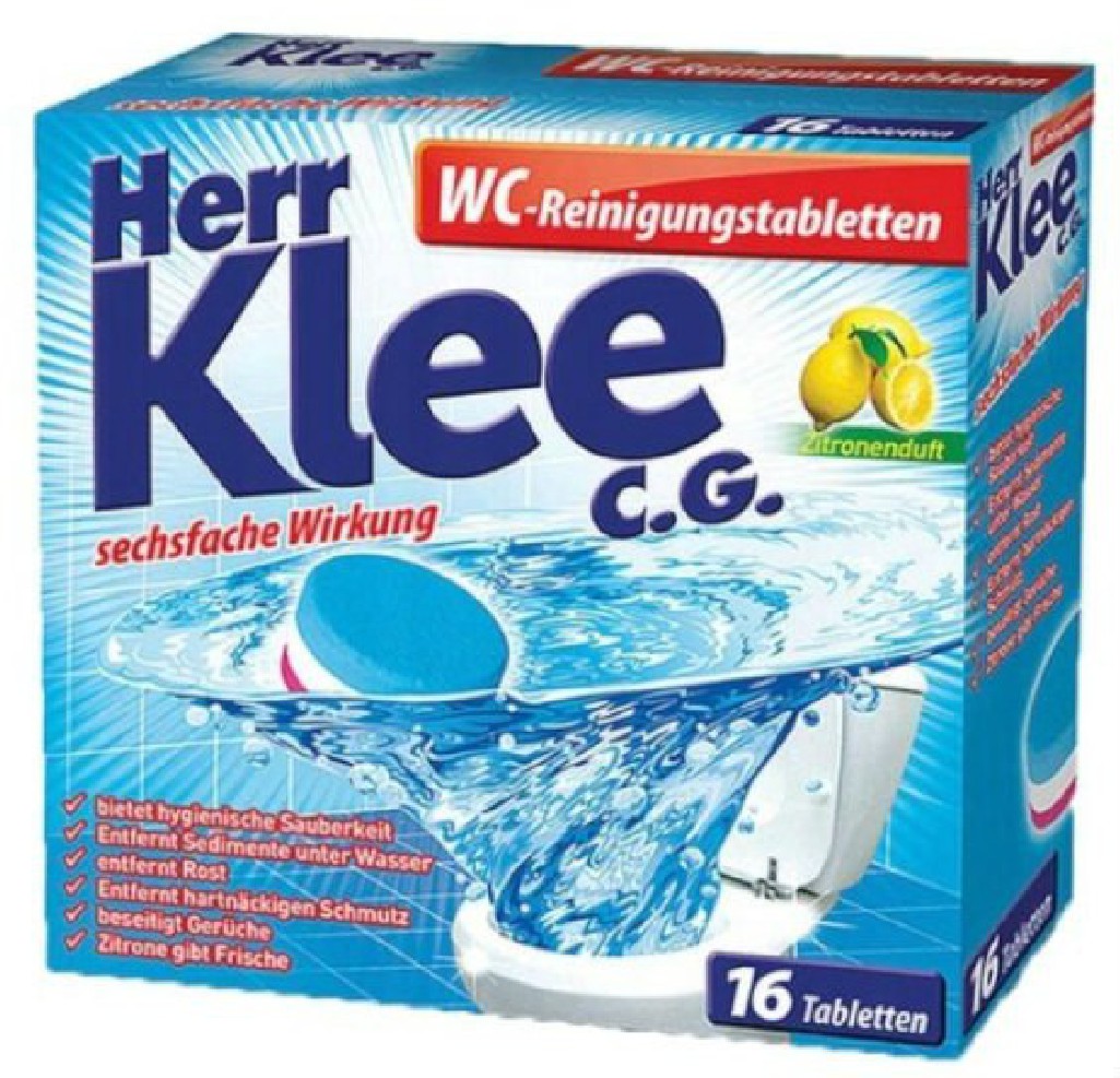 Herr Klee tabletki odkamieniające do WC cytrynowe 16 szt.