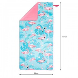 Ręcznik z mikrofibry Nils NCR14 flamingi