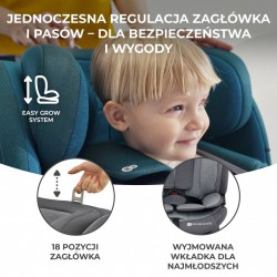 Fotelik samochodowy Kinderkraft ONETO3 i-Size Cool Grey