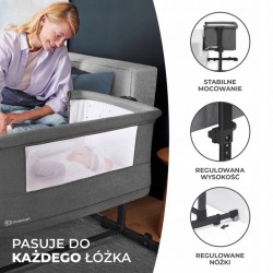 Łóżeczko dostawne Kinderkraft Neste Grow Beige