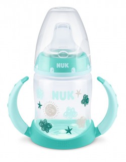 NUK FC+ PP butelka kubek z uchwytami 150ml chmurki