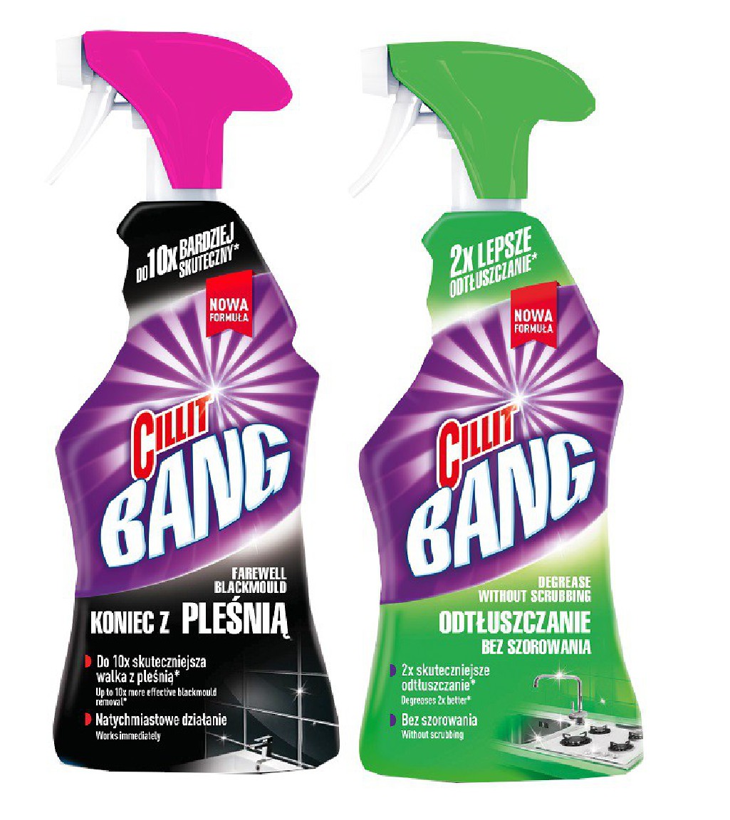 Cillit Bang Spray 750 ml Koniec z pleśnią x1, Odtłuszczanie bez szorowania x1