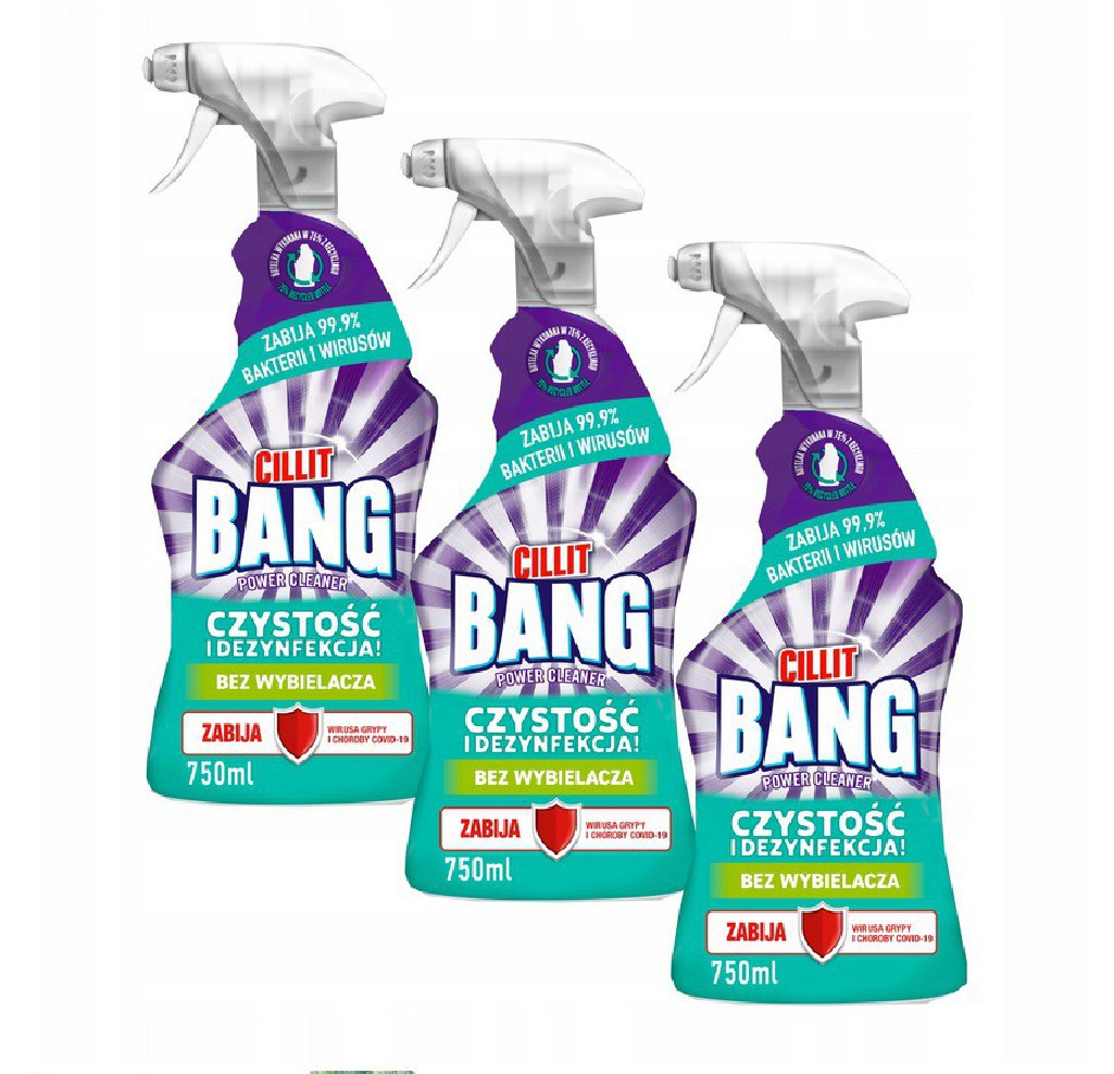 Cillit Bang Spray Czystość i dezynfekcja 750 ml x3