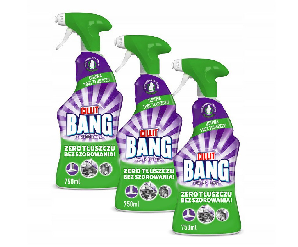 Cillit Bang Spray Odtłuszczanie bez szorowania 750 ml x3