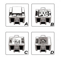 TEGGI TI-011-174 Komplet MULTIFUN 1+2 szary/różowy/turkusowy