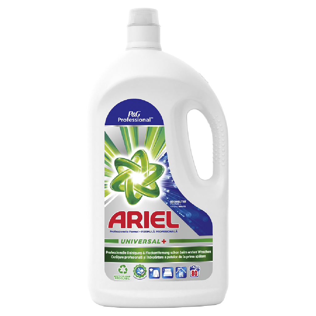 Ariel Professional Universal+ Płyn do prania białych tkanin 4L 80 prań