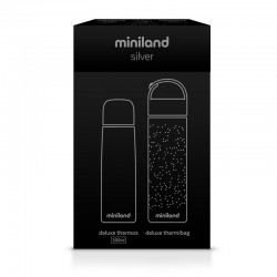 Miniland Termos dla dziecka próżniowy Deluxe z termoopakowaniem 500ml - srebrny