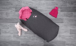 CuddleCo Śpiworek wodoodporny Comfi-Extreme szaro różowy