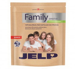 JELP Family Sensitive Kapsułki do prania białego i kolorów 30 szt