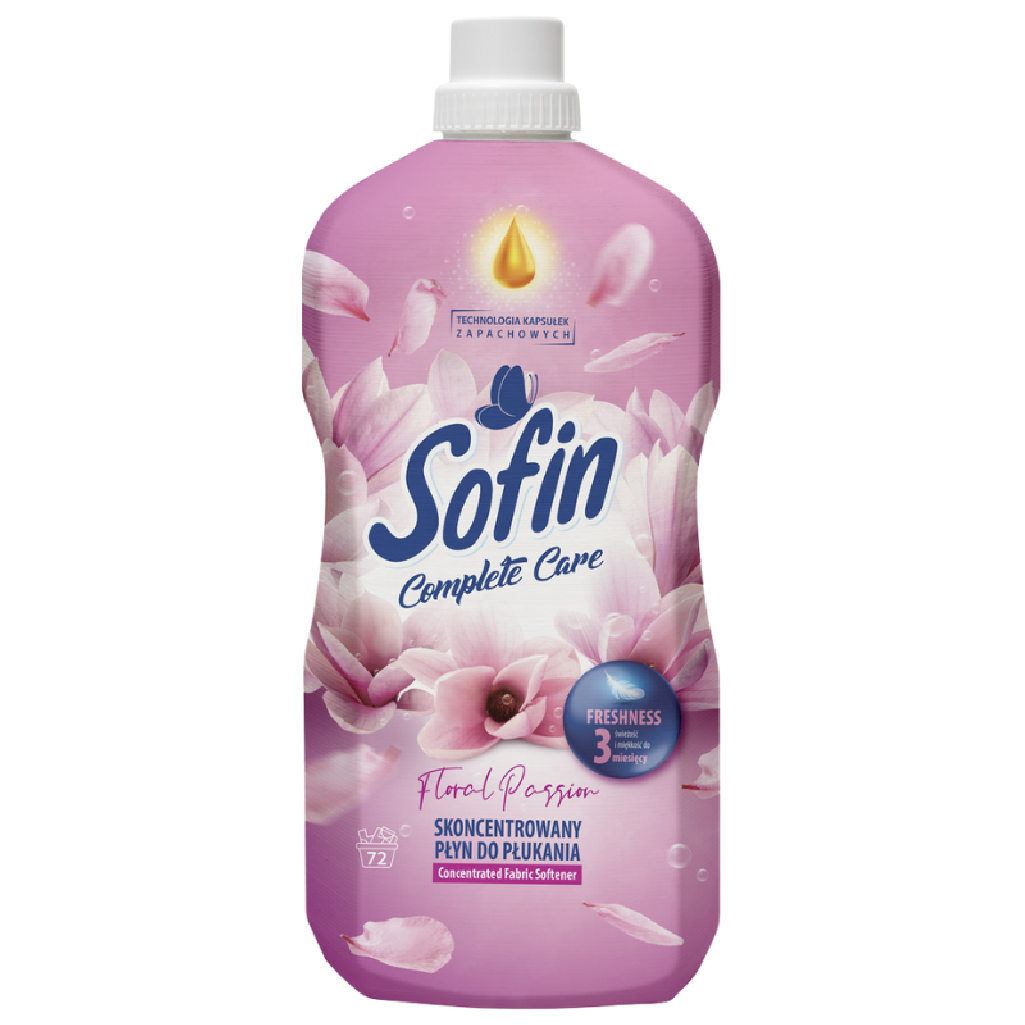 Sofin Skoncentrowany płyn do płukania tkanin Floral Passion 1,8L (72 prania)