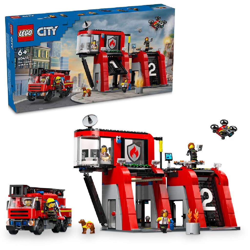 Lego City Remiza strażacka z wozem strażackim 60414