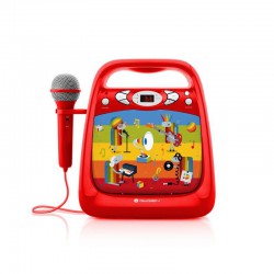 GoGEN Głośnik karaoke z mikrofonem czerwony