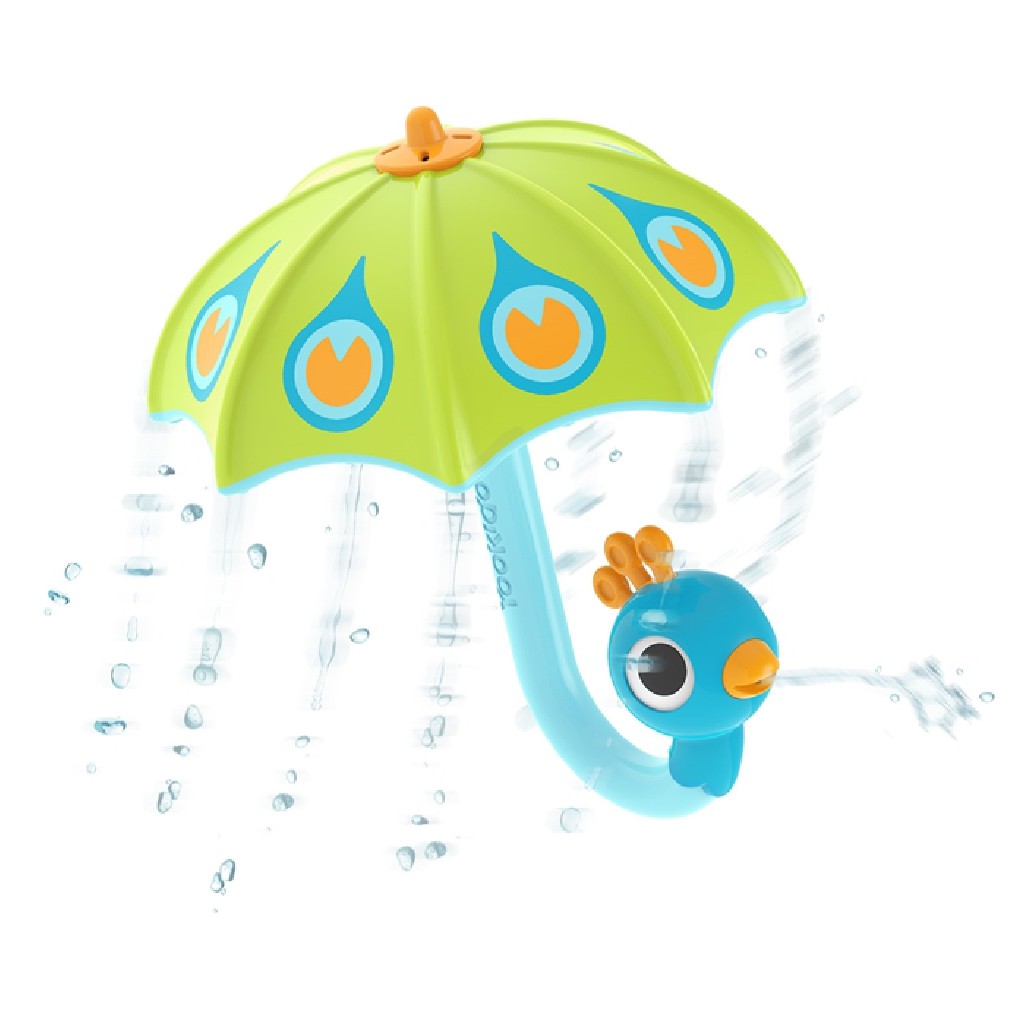 Yookidoo Zabawka do Kąpieli Deszczowa Parasolka Paw Green 40223