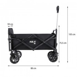Wózek Nils NC1608 czarny 160 l