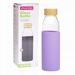 Szklana butelka Kamille 9022 0.5L fioletowa