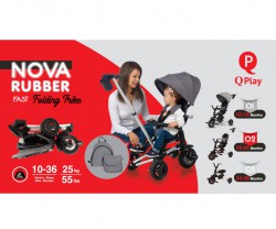 Qplay rowerek Nova+ Rubber dark grey
