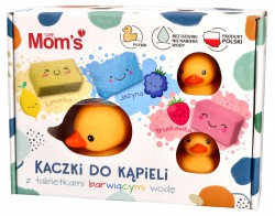Kaczki do kąpieli z tabletkami barwiącymi wodę Moms